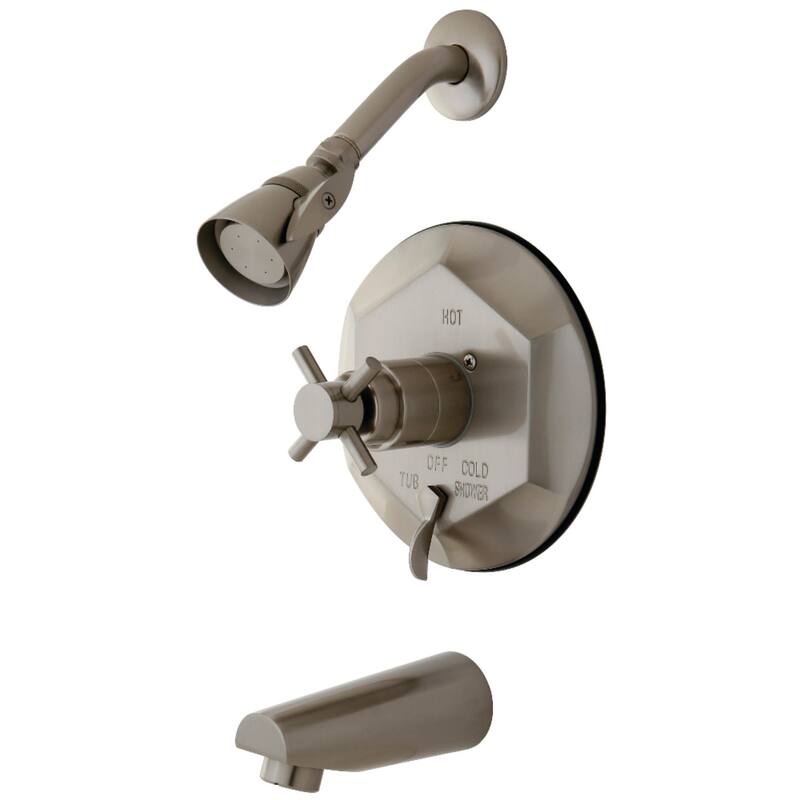Kingston Brass Concord Tub and Shower Trim Package with 1.8 GPM Single - Brushed Nickel