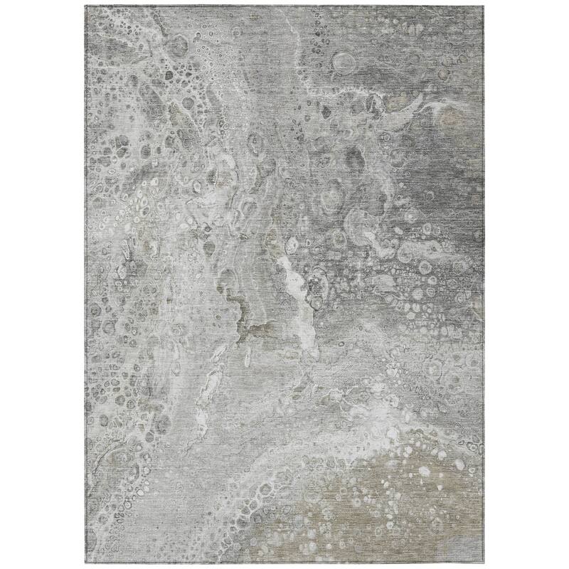 Machine Washable Indoor/ Outdoor Chantille Modern Abstract Rug