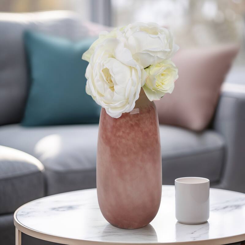 Glass Vase Sleek Silhouette Contemporary Style Elegant interiors - 6" x 6" x 13"