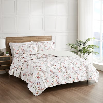 Modern Threads Ariana 3-Piece Quilt Set, Reversible Bedspread and 2 Pillow Shams