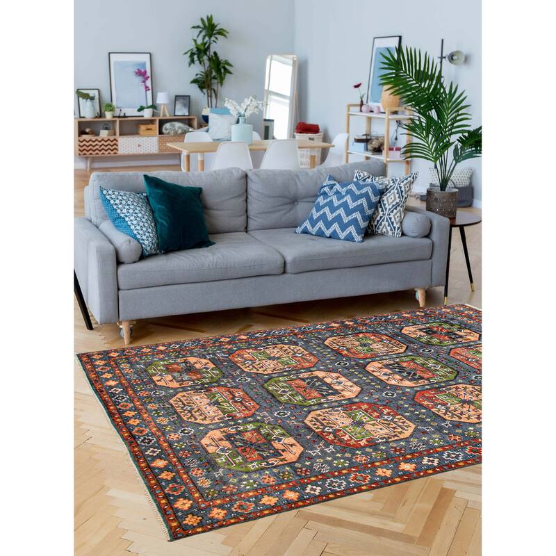 ECARPETGALLERY Hand-knotted Jules Serapi Slate Blue Wool Rug - 8'1 x 9'10