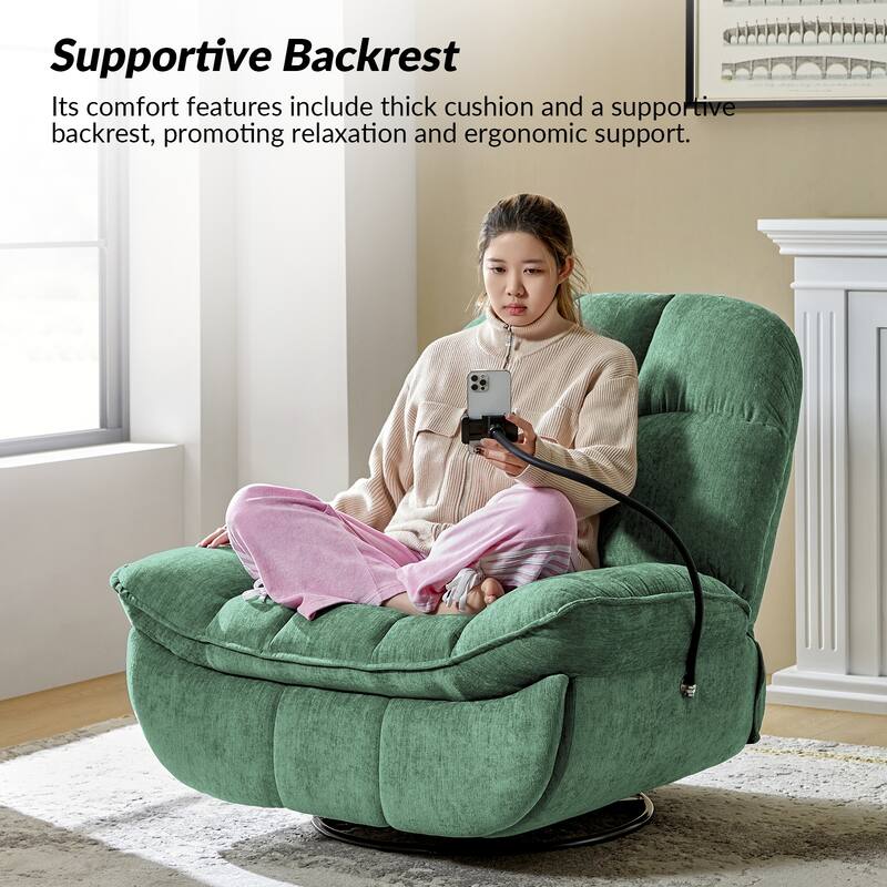 Alina Modern Manual Recliner with A Phone Holder(Set of 2) by HULALA HOME