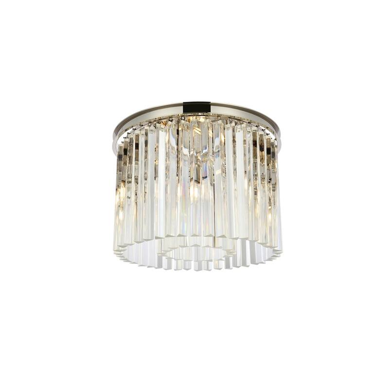 Royce Edge 6-Light Polished Nickel Flush Mount