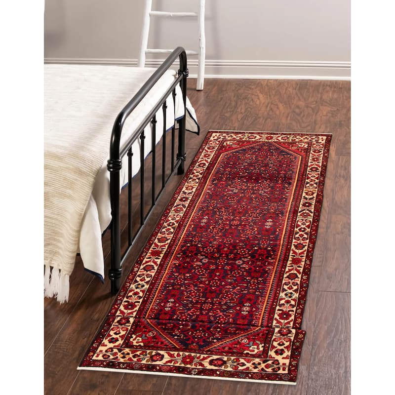 ECARPETGALLERY Hand-knotted Andelz Navy Wool Rug - 4'4 x 14'1