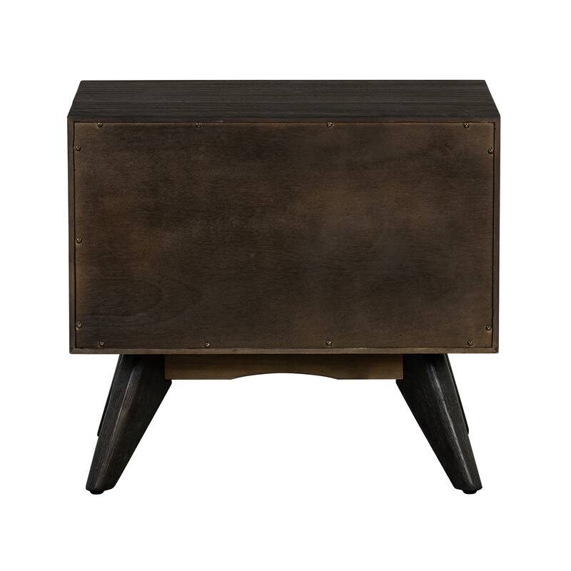 Carson Carrington Junsternas Acacia Mid-century 2-drawer Night Stand