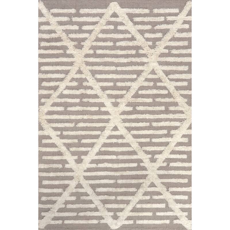 Nuloom Kandice Contemporary Trellis Wool Blend Area Rug