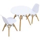 preview thumbnail 9 of 9, Gymax Kids Modern Dining Table Set Round Table with 2 Armless Chairs