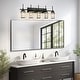 preview thumbnail 29 of 103, Modern Black 1/2/3/4/5-Light Bathroom Crystal Vanity Light Wall Sconces