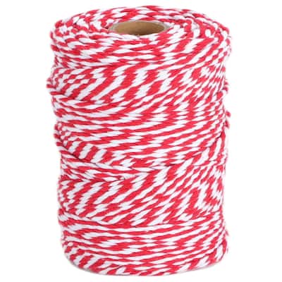 VECELO Red Garden Twine Strong Hemp Rope for Gardening Plant Tie Floristry Crafts Gift Wrapping Packing Decor