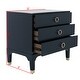 preview thumbnail 7 of 5, SAFAVIEH Lorna Navy 3-drawer Night Stand