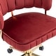 preview thumbnail 80 of 118, Velvet Home Office Desk Chair, Height Adjustable Task Chair, Armless Single Chair with Wheels, 360° Swivel Vanity Chair - N/A