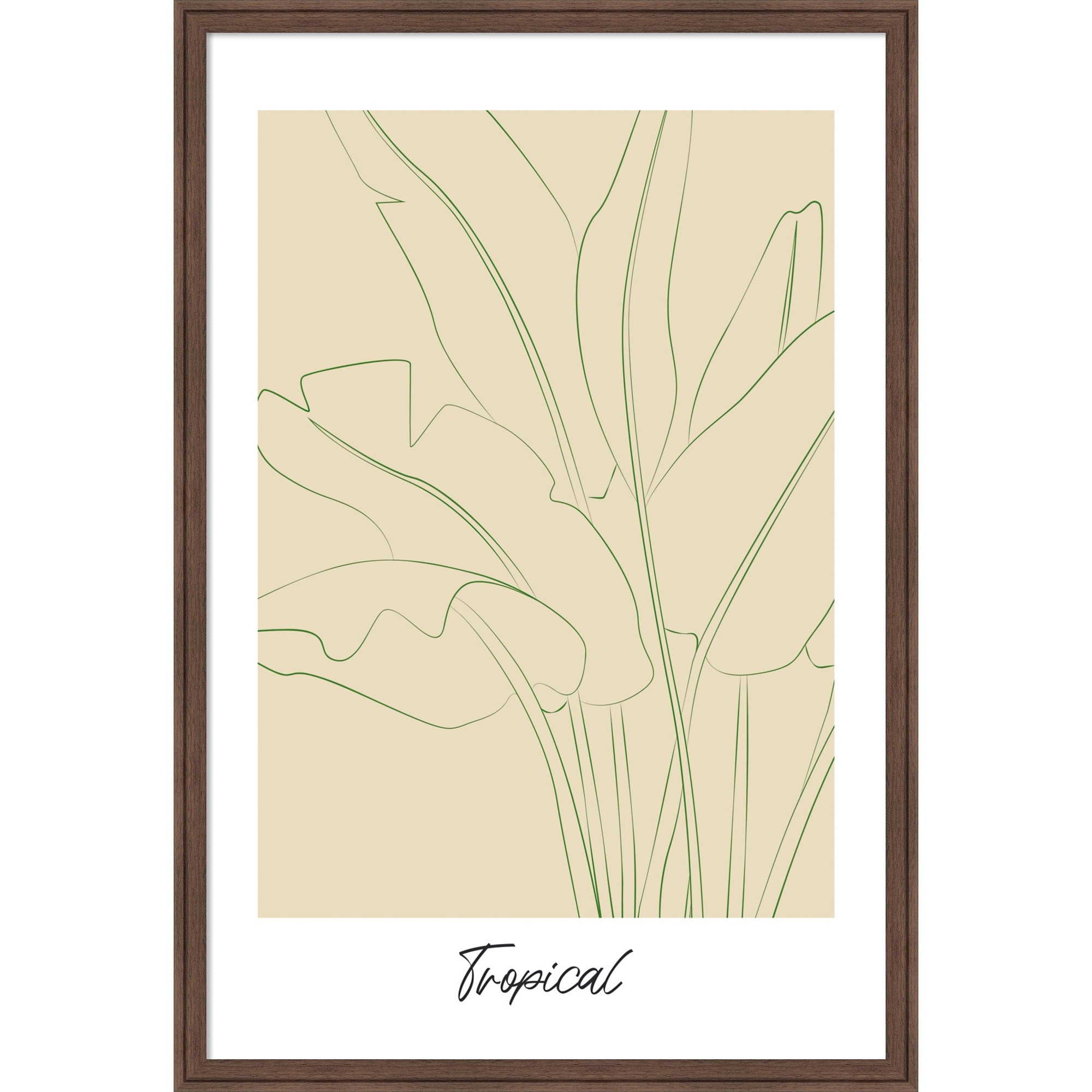 Tropical by Treechild Framed Mounted Canvas Wall Art Print