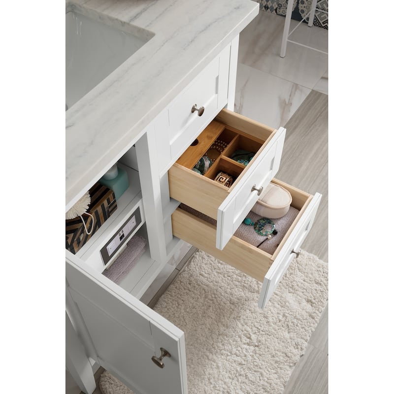 James Martin Vanities Palisades 36" Single Vanity, Bright White