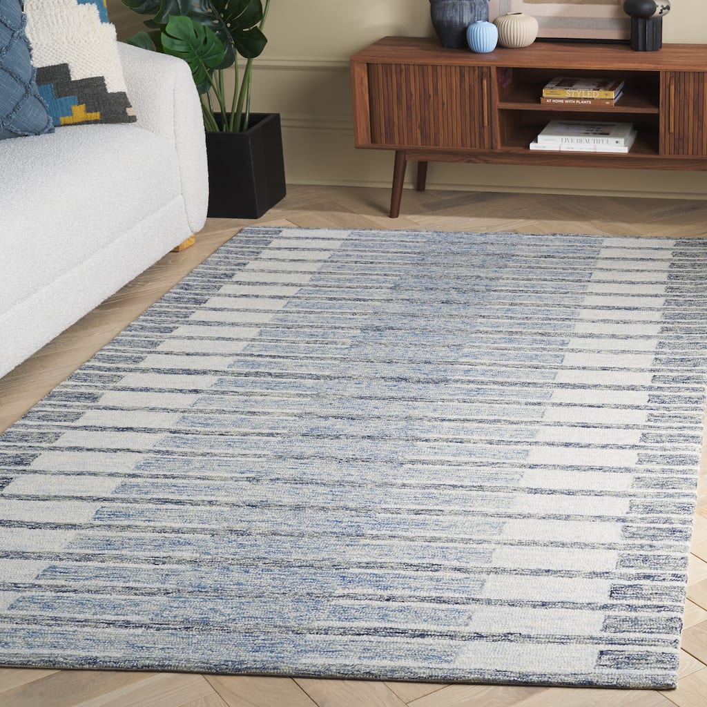 SAFAVIEH Handmade Ebony Annedorte Modern & Contemporary Wool Rug