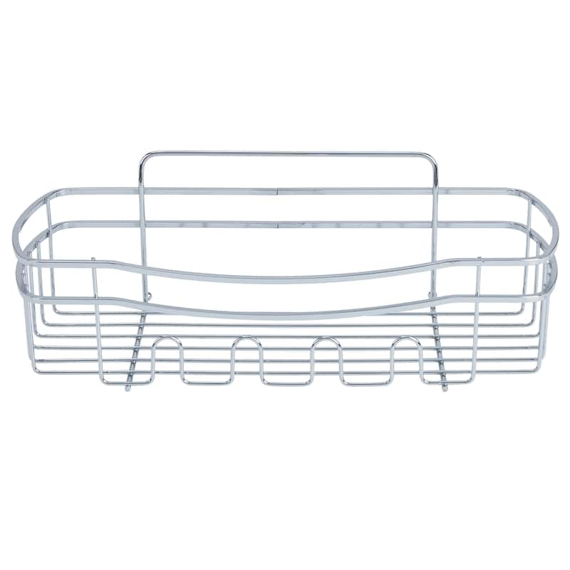 Bath Bliss 5 Piece Adhesive Shower Caddy Organizer in Chrome