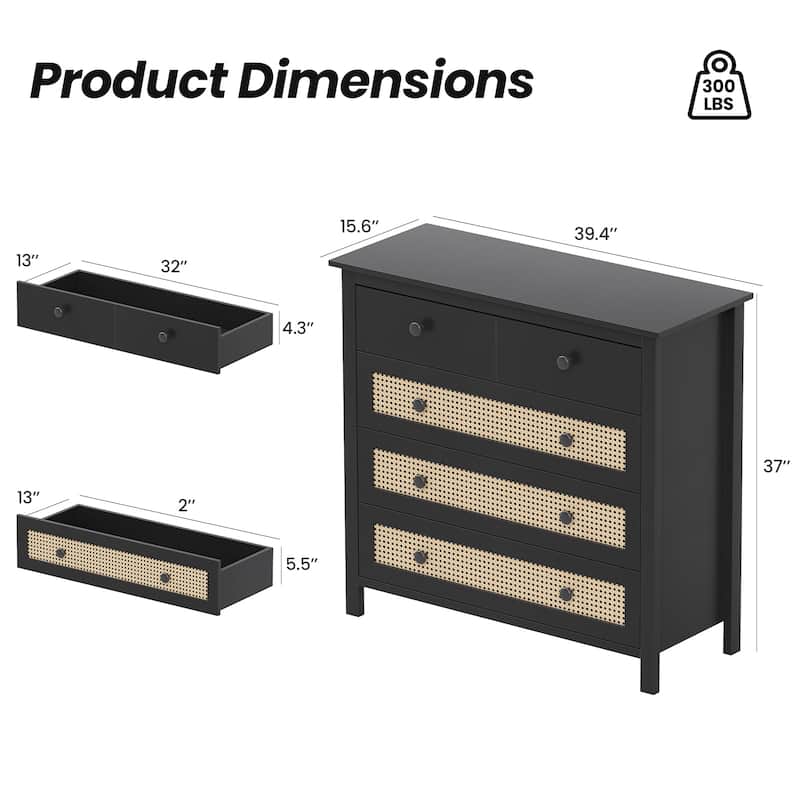 Sideboard Buffet Cabinet with 4 Drawers,Modern Wooden Console Cabinet for Kitchen,Living Room, Hallway