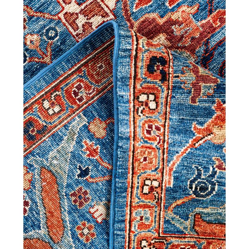 Serapi One-of-a-Kind Hand-Knotted Area Rug - Blue - 8' 0" x 9' 10"