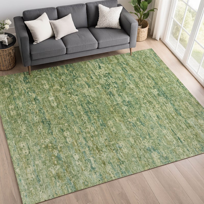 Machine Washable Indoor/ Outdoor Traditional Harmony Chantille Rug
