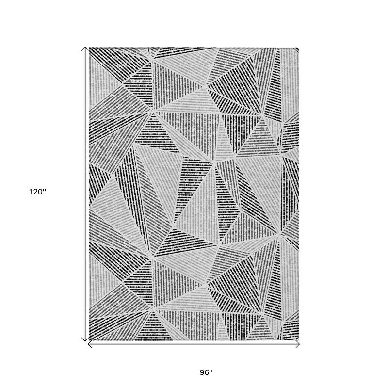 HomeRoots Geometric Transitional Rectangle Outdoor Rug