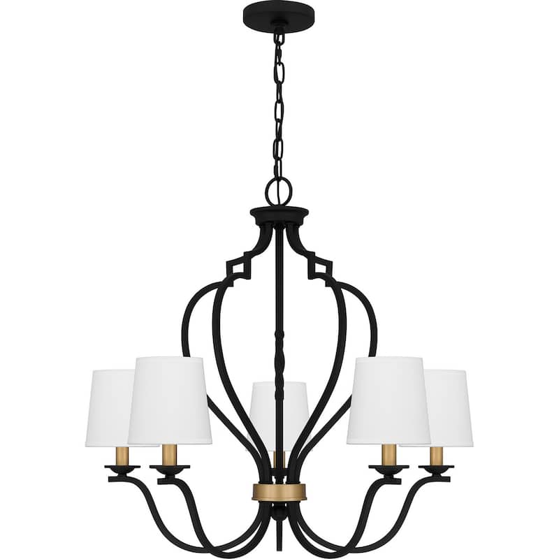 Wilkins Five Light Chandelier - Matte Black