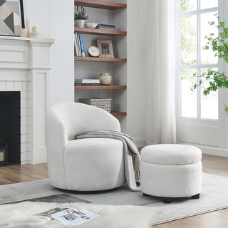 360 Swivel Barrel Chair with Round Storage Chair