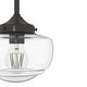 preview thumbnail 8 of 14, Hunter Saddle Creek 1-Light Mini Pendant / Semi-Flush Mount Ceiling Light - Kitchen Island, Dining Room, Hallway