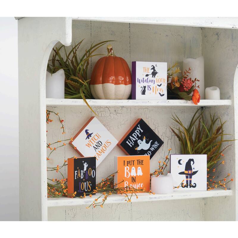 Witchy Hat Shelf Sitter Blocks Set of 3