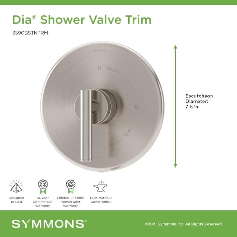 Symmons 3590BTRM Dia Pressure Balanced Valve Trim Only with Single