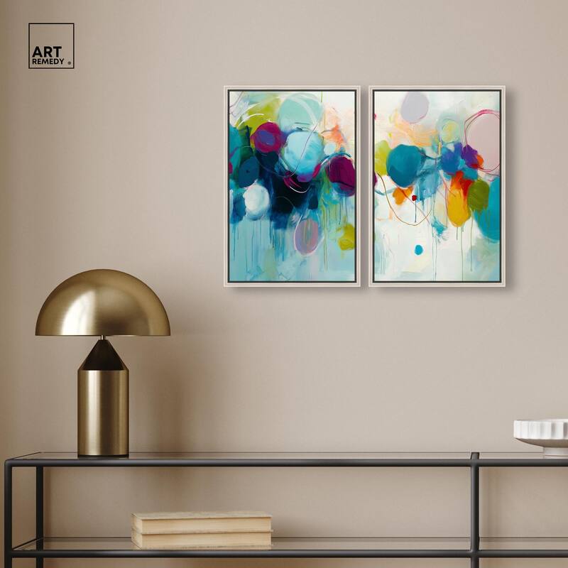 Expressive Flow I Canvas Set of 2 by Art Remedy