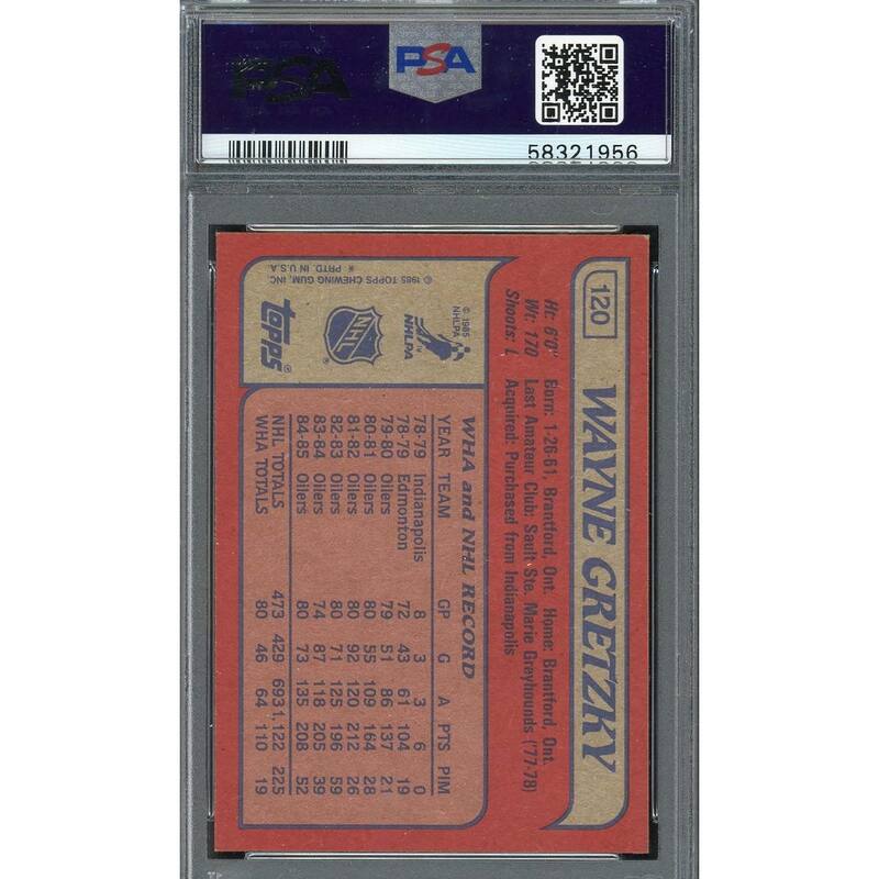 Wayne Gretzky 1985 Topps Hockey Card #120 Graded PSA 8 - 8'6" x 11'6"