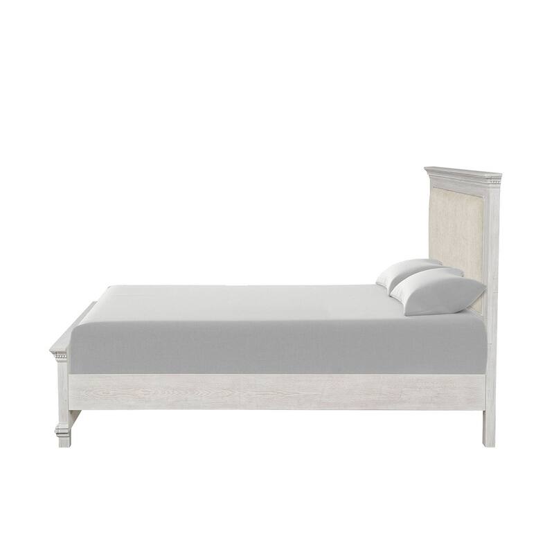 Transitional Weathered Gray Finish 1pc Bed