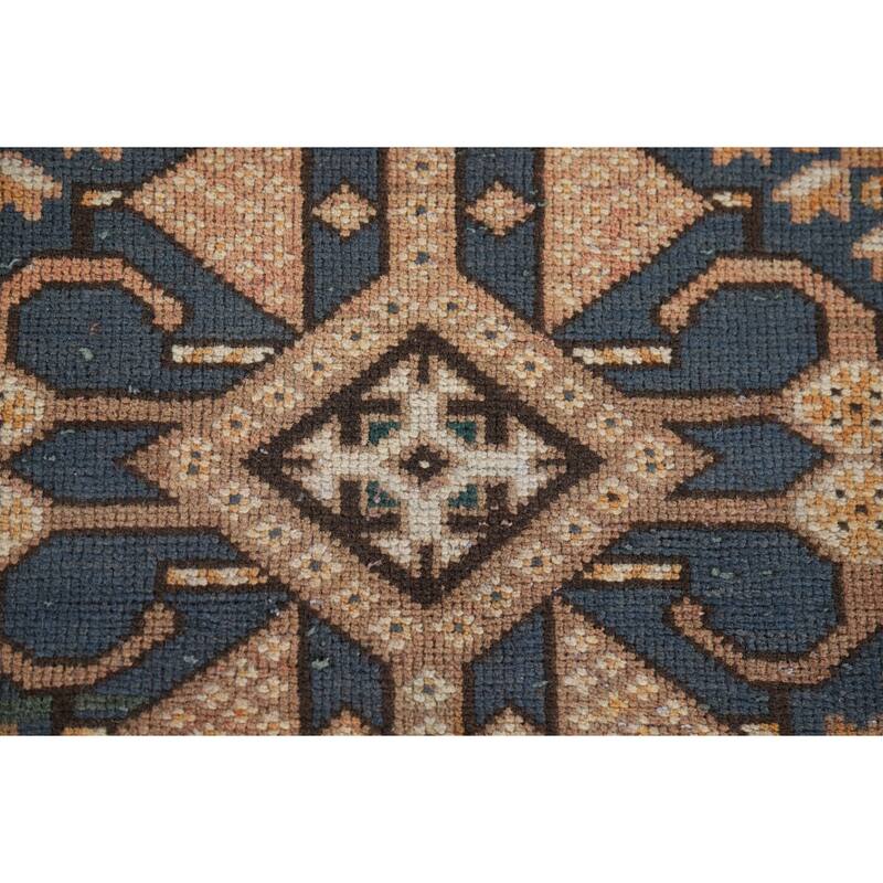 Geometric Bakhtiari Persian Vintage Rug Handmade Wool Carpet - 5'3" x 10'0"