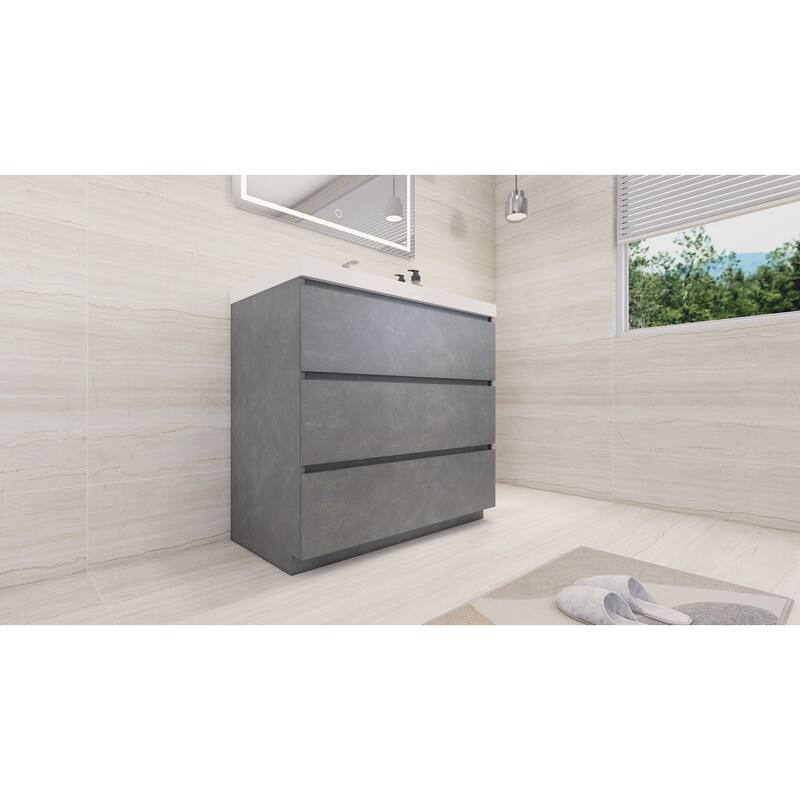 Aron 36'' Freestanding Vanity with Reinforced Acrylic Sink