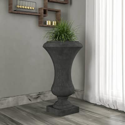 Daisy Modern Stylish Fiberstone and MgO Clay Floor Planter with Drainage Holes for Indoor Outdoor Home Yard Patio Decor