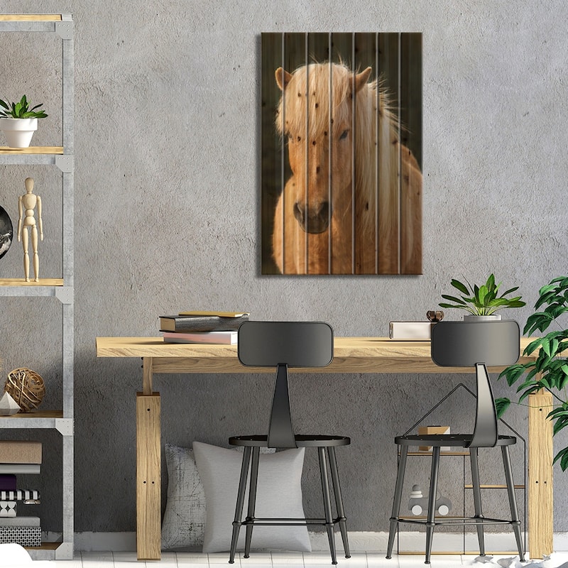 Iceland. Icelandic horse in sunset light IV Print On Wood by Jaynes Gallery - Multi-Color