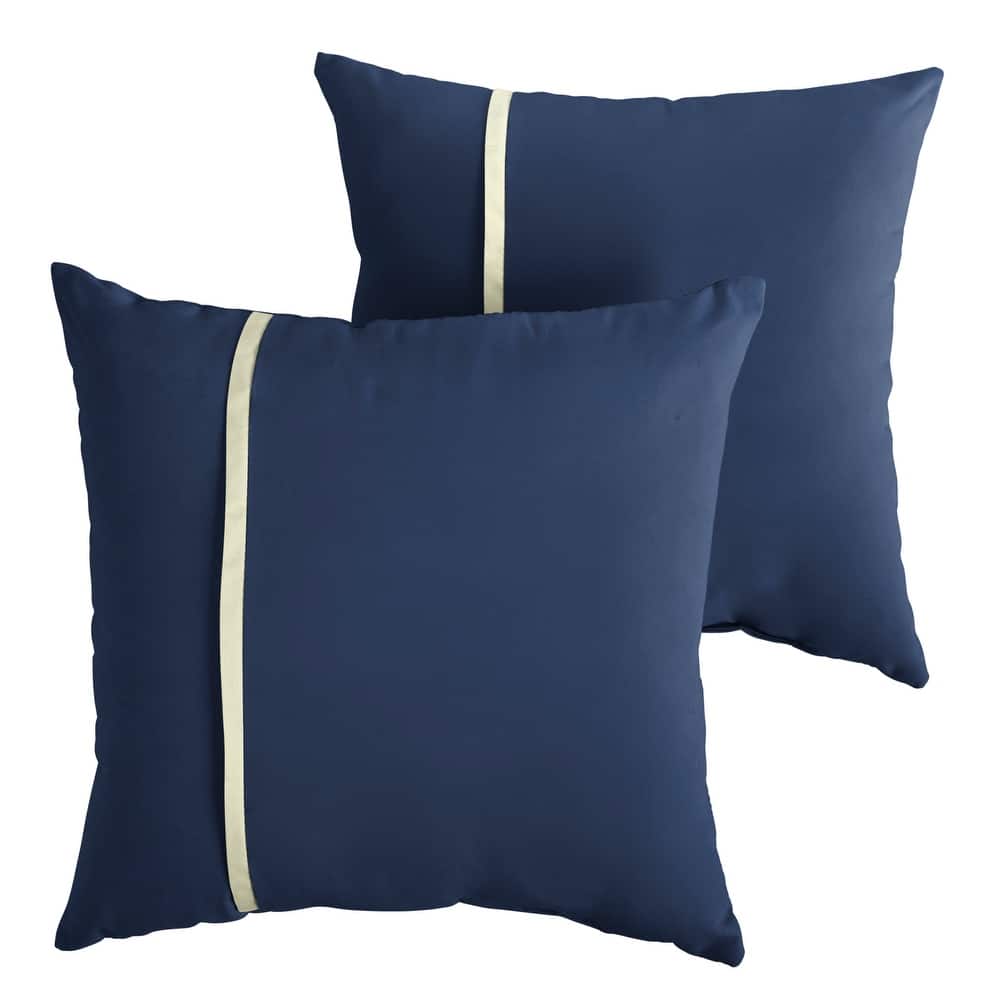 Sorra Home Sunbrella Outdoor Single Petite Flange Pillow Set of 2