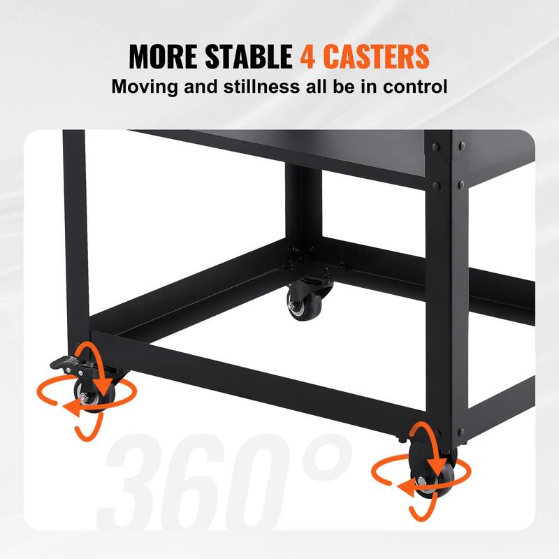 Planer Stand, 100 lbs / 45 kg heavy loads, Three-Gear Height Adjustable Thickness Planer Table,with 4 Stable Casters