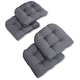 preview thumbnail 50 of 70, 19-inch Twill U-shaped Chair Cushion (Set of 1, 2, or 4) - 19 x 19 Set of 4 - Steel Grey