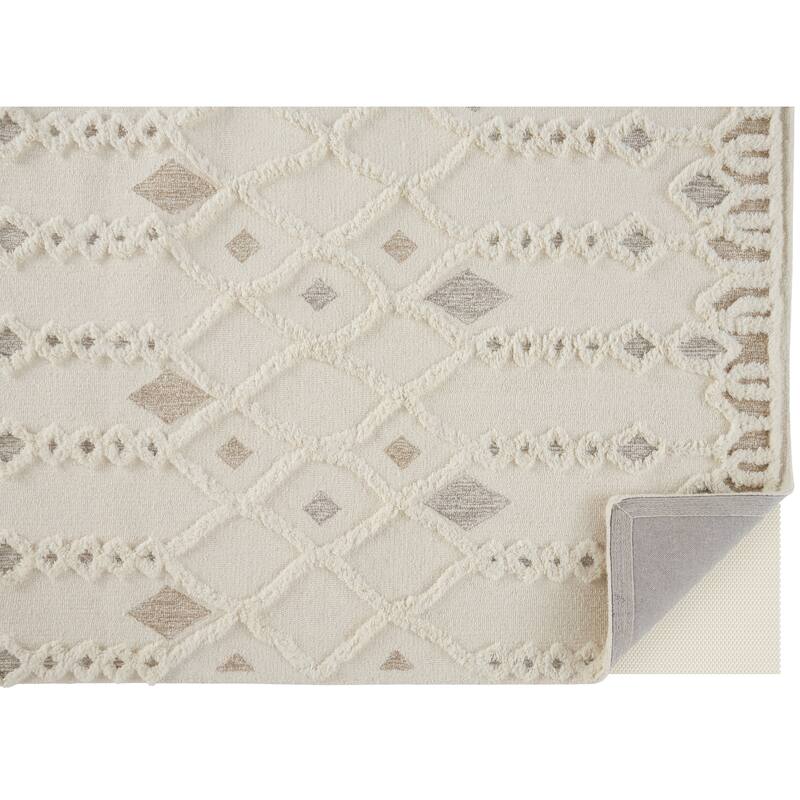 Grand Bazaar Elika Hand Tufted Trellis & Lattice Transitional Area Rug