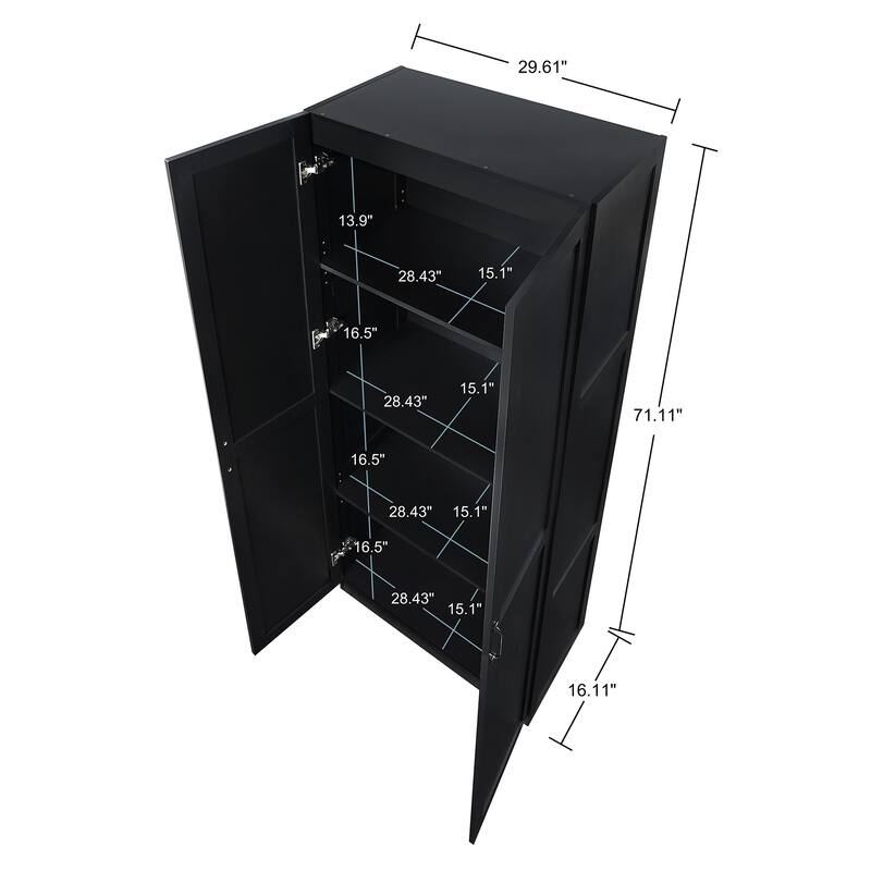 Manhattan Comfort Cornelia Modern Adjustable Shelf Storage Closet 2.0