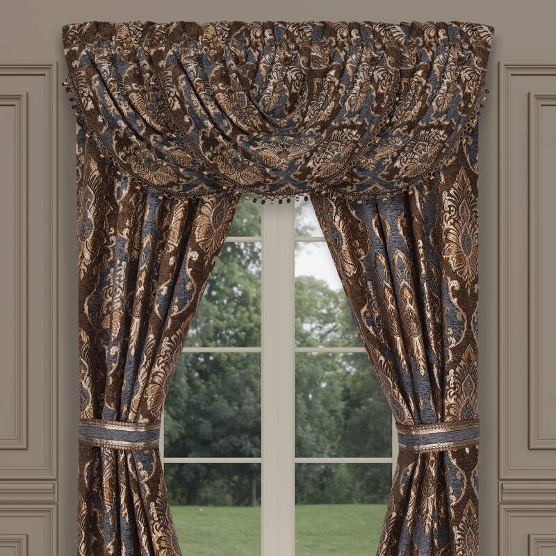 Sofia Window Waterfall Valance - Wedgewood