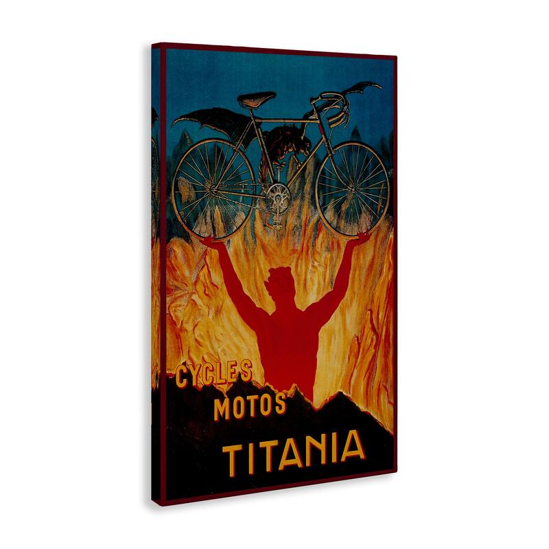 Stupell Vintage Dragon & Bicycle Canvas Wall Art Design By Marcus Jules