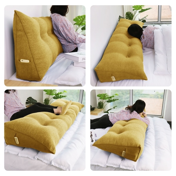 WOWMAX Bed Rest Wedge Reading Pillow Headboard Back Support Cushion On Sale Bed Bath Beyond 34483743