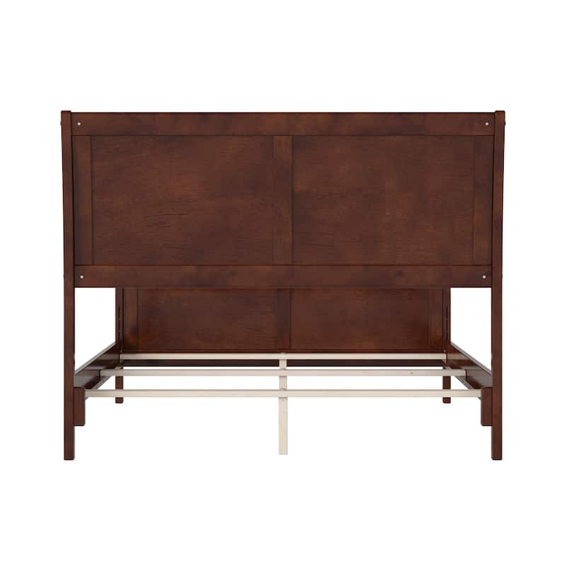 Portland Full Size Foundation Bed with Matching Footboard in Walnut