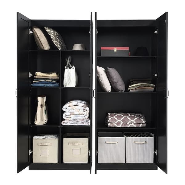 Manhattan Comfort Hopkins Storage Closet 4.0 in White - Set of 2 Manhattan Comfort Hopkins Storage Closet 4.0 in White - Set of 2