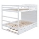 preview thumbnail 10 of 13, Multifunctional Design Wood Bunk Bed with Storage Drawers, Solid Construction, Safety Guaranteed, White