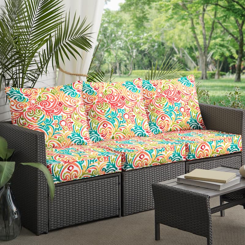 Multi Corded Deep Seating Sofa Pillow and Cushion Set