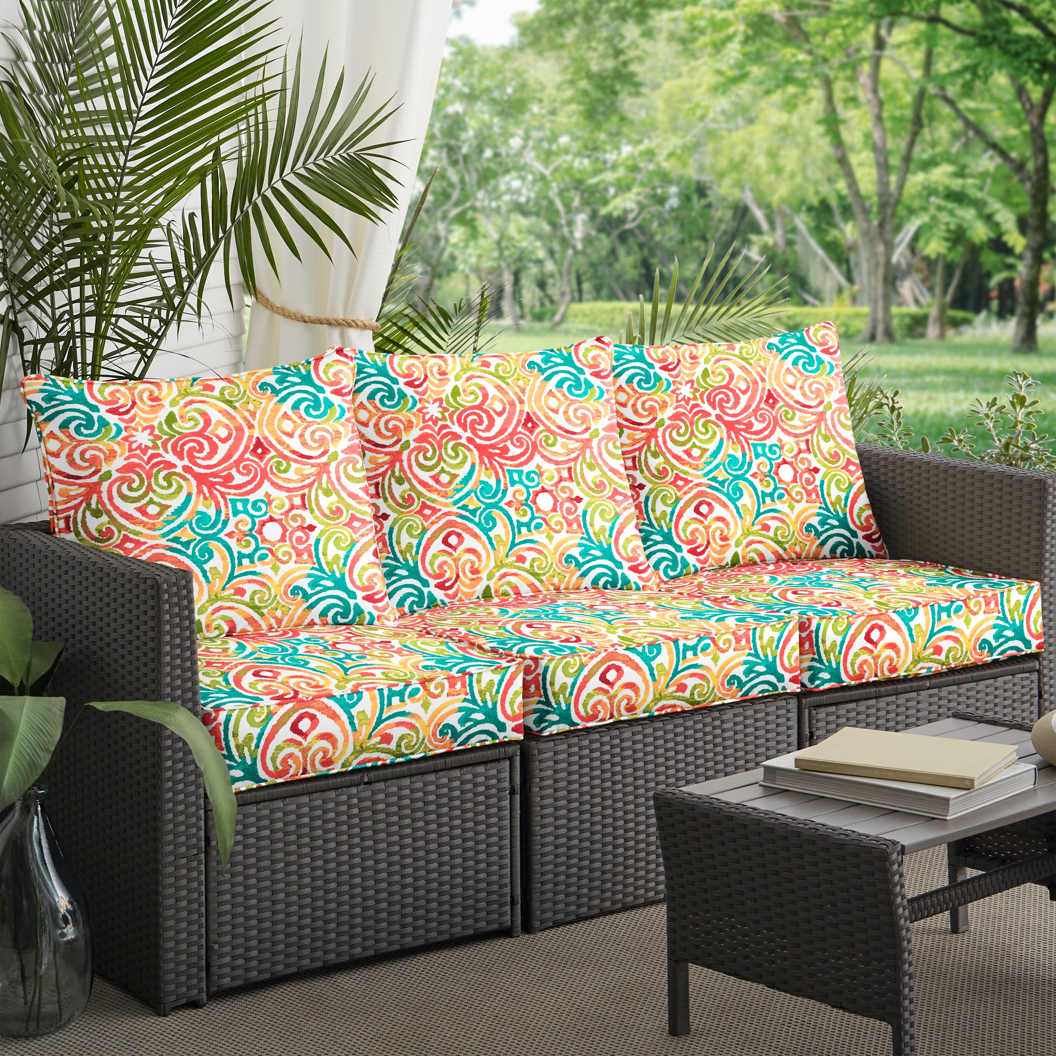 Multi Corded Deep Seating Sofa Pillow and Cushion Set