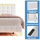 preview thumbnail 17 of 26, Floating Bed Frame with LED Lights and USB Charging,