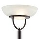 preview thumbnail 2 of 1, Modern Torchiere Floor Lamp 3-in-1 Tiger Bronze White Glass - 14" x 70"